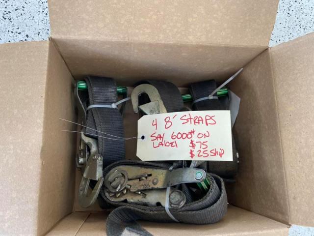 For Sale set of four Used 8’ ratcheting straps
