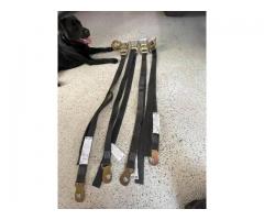 Set of 4 Lightly Used Ratcheting Straps