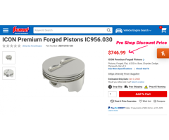 Pistons For Mopar 540/572 CID Race Motor