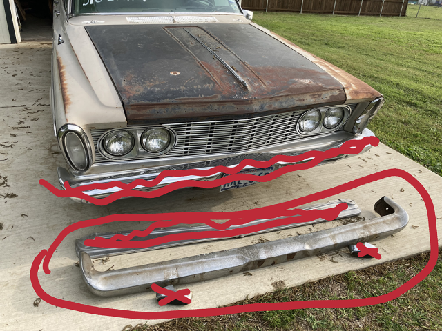 Front Bumper for 63 Plymouth